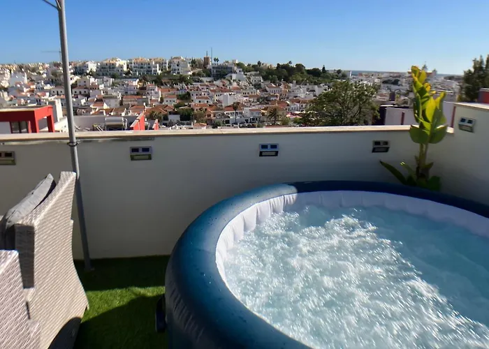 Apartman Alpha - 2 Bedrooms, Private Rooftop Patio With Hot Tub, Bbq And View Ferragudo