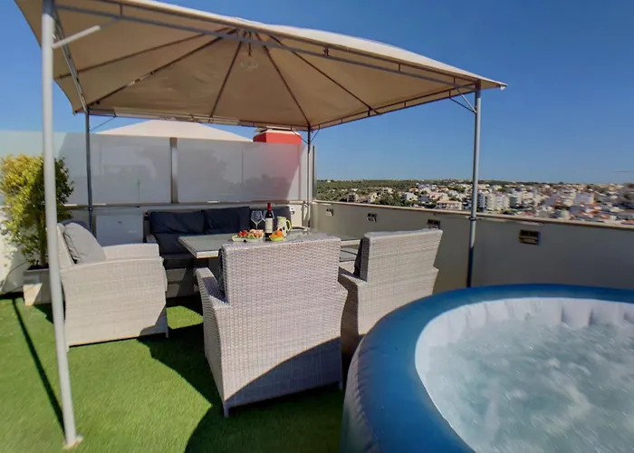 Apartman Alpha - 2 Bedrooms, Private Rooftop Patio With Hot Tub, Bbq And View Ferragudo